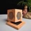 Incense Burner Cube Fleur de Vie in Natural Wood - by Fit Calm - Home decoration, Fleur de vie, NOVELTIES OF AUGUST 2022