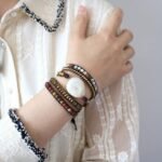 Druzy Agate "Mental Strength" Wrap Bracelet - Find inner peace and mental clarity - by Fit Calm - Agate, Bracelet, self-confidence, jasper, multi-stones, multi-turns, braided