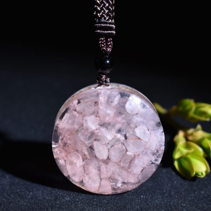 Pendentif Orgonite "Vibration Divine" en Quartz Rose - 100007321 by Fit Calm - Kopy, Pendentif, pendentif orgonite, Quartz rose