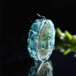 Pendentif Orgonite "Anahata" en Turquoise -  by Fit Calm - arbre de vie, Best Seller, Orgonite, Pendentif, pendentif orgonite, Promotions, Turquoise