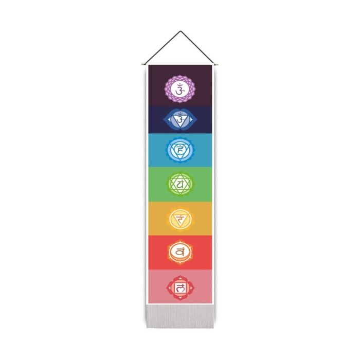 Décoration Murale "7 Chakras" en Coton -  by Fit Calm - 7 chakras, chakras, Décoration intérieure, NOUVEAUTES MARS, nouveautés de décembre 2021