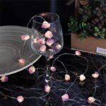 Guirlande Lumineuse en Pierres Naturelles Brutes -  by Fit Calm - Améthyste, Décoration intérieure, NOUVEAUTES DECEMBRE, Quartz rose