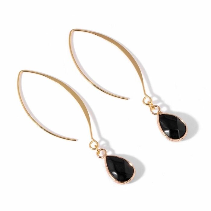 Boucles d'Oreilles Pendantes en Pierre Naturelle -  by Fit Calm - Amazonite, Améthyste, Best Seller, boucles d'oreilles, NOUVEAUTES DE NOVEMBRE, onyx noir
