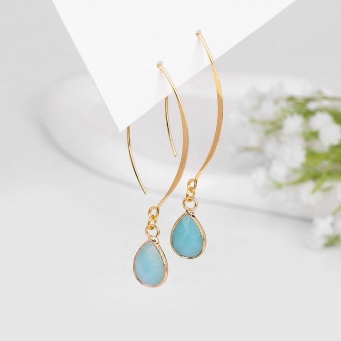 Boucles d'Oreilles Pendantes en Pierre Naturelle -  by Fit Calm - Amazonite, Améthyste, Best Seller, boucles d'oreilles, NOUVEAUTES DE NOVEMBRE, onyx noir