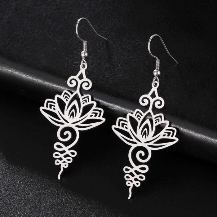 Boucles d'Oreilles Lotus Unalome - Élévation spirituelle et paix intérieure -  by Fit Calm - Best Seller, boucles d'oreilles, lotus unalome, NOUVEAUTES DE NOVEMBRE
