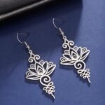 Boucles d'Oreilles Lotus Unalome - Élévation spirituelle et paix intérieure -  by Fit Calm - Best Seller, boucles d'oreilles, lotus unalome, NOUVEAUTES DE NOVEMBRE