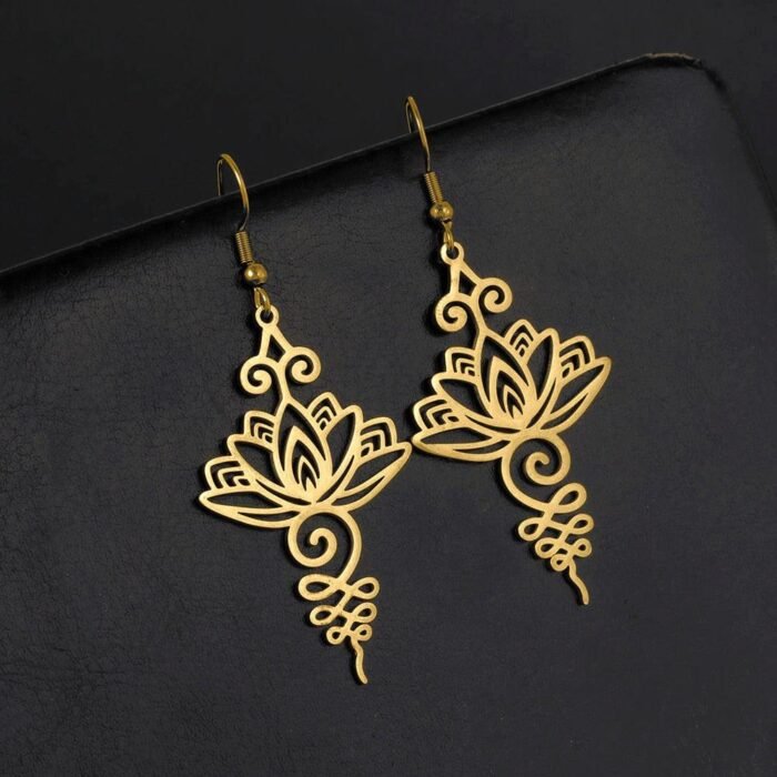 Boucles d'Oreilles Lotus Unalome - Élévation spirituelle et paix intérieure -  by Fit Calm - Best Seller, boucles d'oreilles, lotus unalome, NOUVEAUTES DE NOVEMBRE