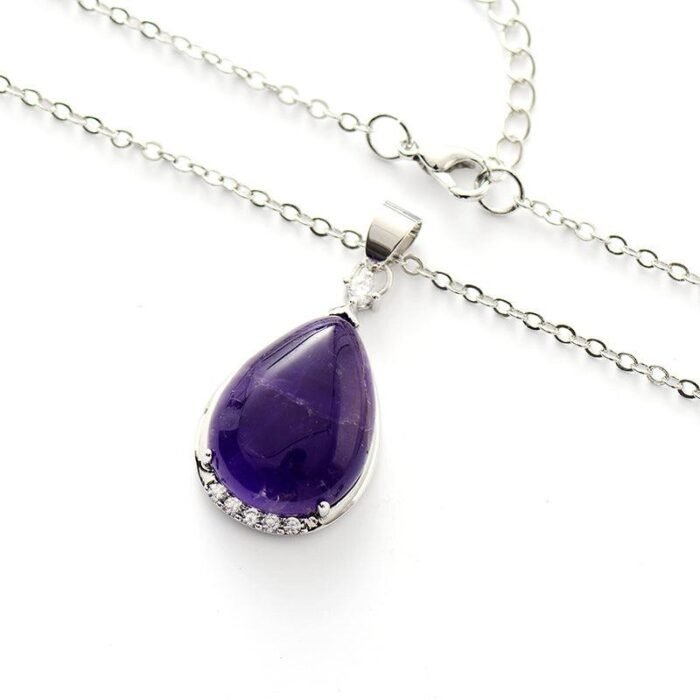 Pendentif "Goutte" en Améthyste -  by Fit Calm - Améthyste, Kopy, NOUVEAUTES JANVIER, pendentif`, pendentifs
