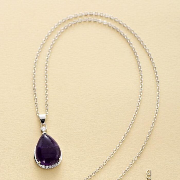 Pendentif "Goutte" en Améthyste -  by Fit Calm - Améthyste, Kopy, NOUVEAUTES JANVIER, pendentif`, pendentifs