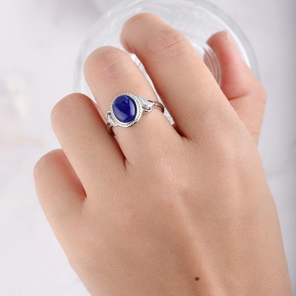 Bague Ajustable "Amitié" en Lapis Lazuli -  by Fit Calm - Bague, Kopy, Lapis Lazuli, NOUVEAUTES MARS