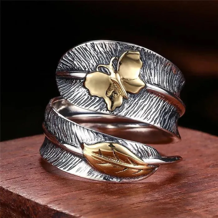 Bague Ajustable "Plume d'Ange" en Argent -  by Fit Calm - ange, Bague, bagues, Kopy, Nouveautés de mai 2022