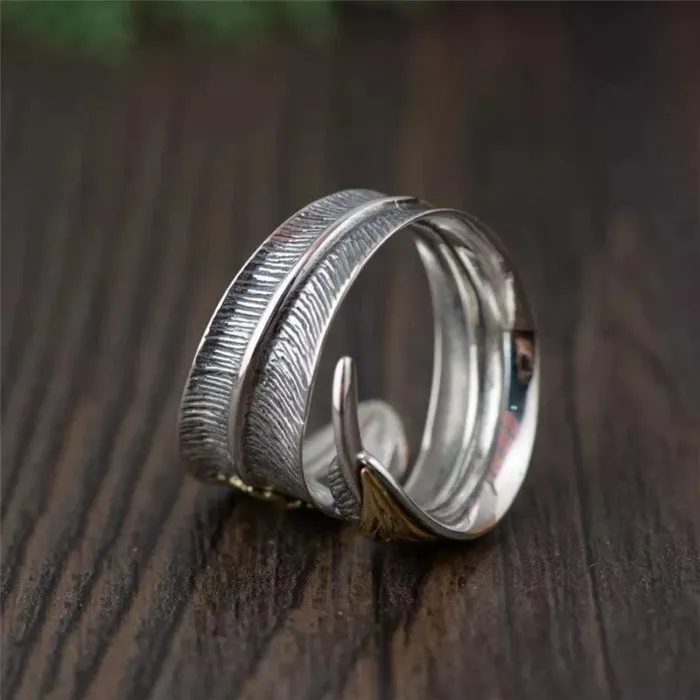 Bague Ajustable "Plume d'Ange" en Argent -  by Fit Calm - ange, Bague, bagues, Kopy, Nouveautés de mai 2022