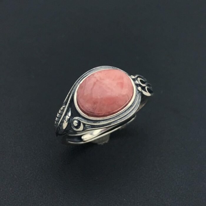 Rhodochrosite Adjustable Ring - by Fit Calm - Ring, Kopy, new arrivals june 2020, Rhodochrosite