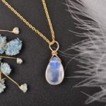 Pendentif Goutte en Labradorite Blanche -  by Fit Calm - Kopy, labradorite blanche, NOUVEAUTES DE JUIN, Pendentif