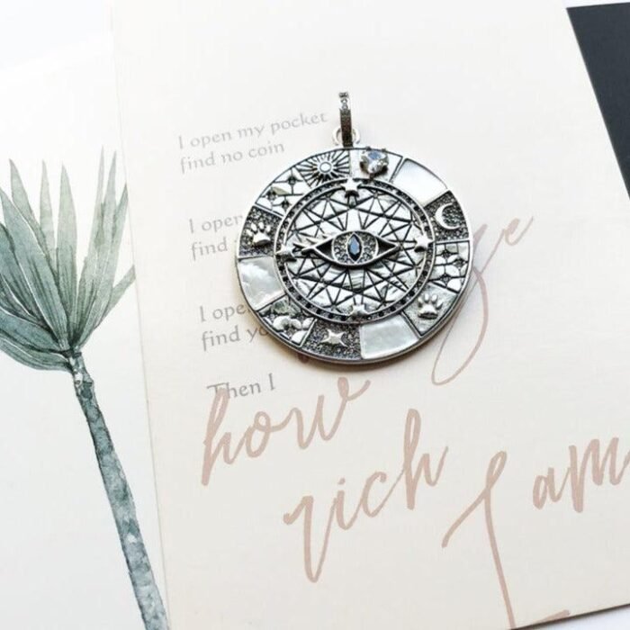 Silver "Mystic Symbols" Amulet Pendant - by Fit Calm - Kopy, evil eye, FEBRUARY NOVELTIES, Pendant, pendants