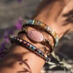 Bracelet Wrap "Guérison du Coeur" en Rhodochrosite - 0 by Fit Calm - Best Seller, bracelet, multi-pierres, multi-tours, nouveautés de novembre 2021, rhodochrosite, tressé