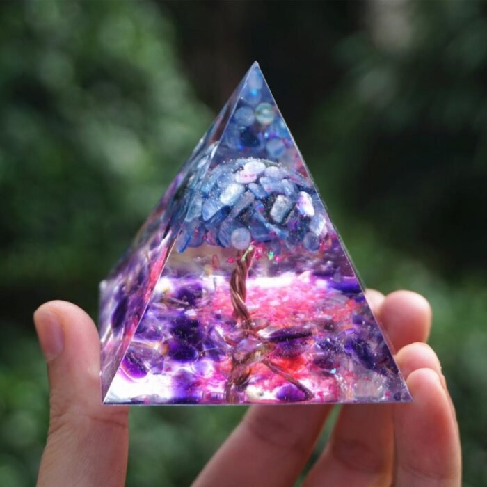 Orgonite "Samadhi - Sérénité Intérieure" en Cyanite & Améthyste - 200000181 by Fit Calm - améthyste, cyanite, nouveautés de mai 2021, Orgonite, sérénité