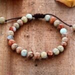 Bracelet "Équilibre" en Jaspe Aqua Terra - Énergies protectrices et confiance dans la vie - 200000147 by Fit Calm - Bracelet, Bracelets, confiance, equilibre, jaspe, jaspe aqua terra, nouveautés de juin 2021, tressé, unique
