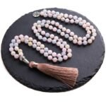Collier Mala "Bonheur de L'Âme" en Morganite -  by Fit Calm - Mala, morganite