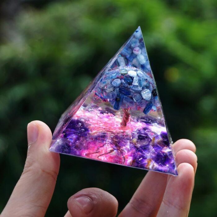 Orgonite "Samadhi - Sérénité Intérieure" en Cyanite & Améthyste - 200000181 by Fit Calm - améthyste, cyanite, nouveautés de mai 2021, Orgonite, sérénité