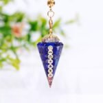 Pendule Divinatoire "Harmonisation des Chakras" -  by Fit Calm - agate rouge, améthyste, aventurine verte, chakra, chakras, citrine, Décoration intérieure, grenat, jaspe rouge, lapis lazuli, nouveautés de juillet 2021, obsidienne, quartz rose, turquoise