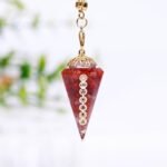 Pendule Divinatoire "Harmonisation des Chakras" -  by Fit Calm - agate rouge, améthyste, aventurine verte, chakra, chakras, citrine, Décoration intérieure, grenat, jaspe rouge, lapis lazuli, nouveautés de juillet 2021, obsidienne, quartz rose, turquoise
