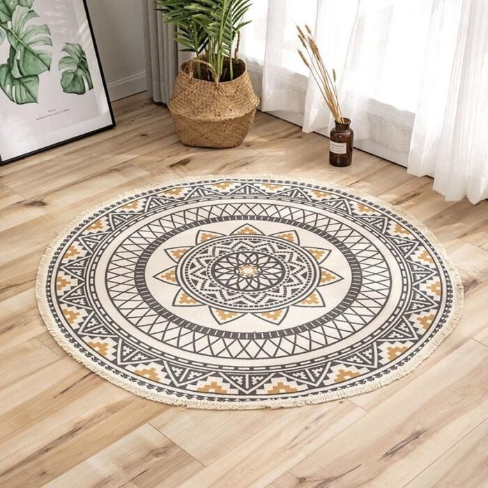 Tapis Rond Ethnique Mandala -  by Fit Calm - Décoration intérieure, mandala, NOUVEAUTES DE AOUT 2022