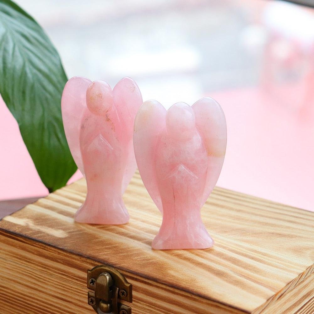 Rose Quartz "Ange Amour" Statuette - 0 by Fit Calm - Home decoration, new items from november 2021, rose quartz