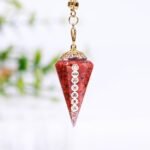 Pendule Divinatoire "Harmonisation des Chakras" -  by Fit Calm - agate rouge, améthyste, aventurine verte, chakra, chakras, citrine, Décoration intérieure, grenat, jaspe rouge, lapis lazuli, nouveautés de juillet 2021, obsidienne, quartz rose, turquoise