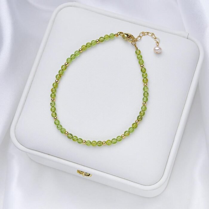 Bracelet Raffiné en Pierres Naturelles Fines -  by Fit Calm - Agate Mousse, Bracelet, Bracelets, fin, NOUVEAUTES DE NOVEMBRE, Péridot, spinelle, tourmaline multi-colore, tourmaline multicolore, unique