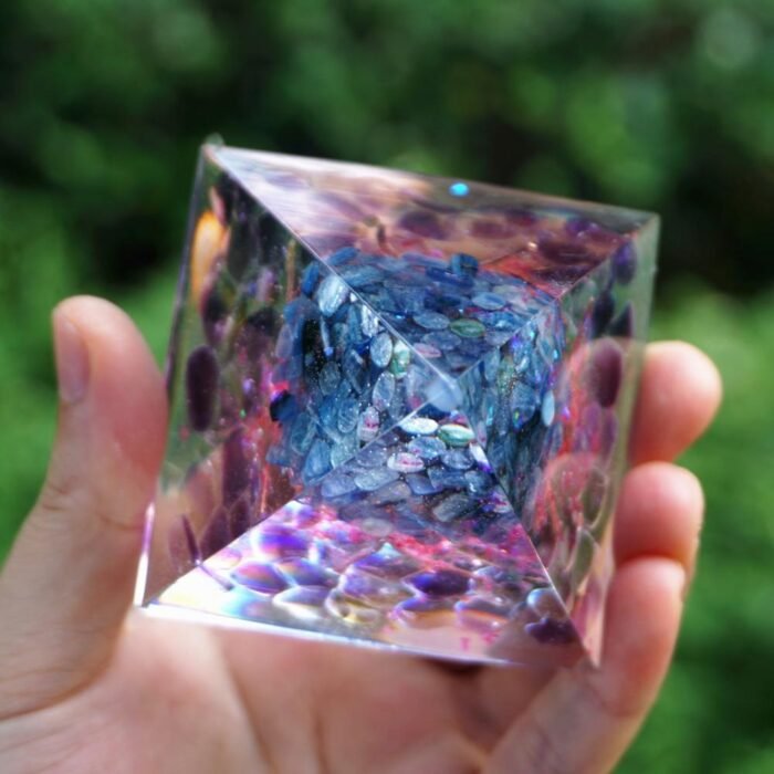 Orgonite "Samadhi - Sérénité Intérieure" en Cyanite & Améthyste - 200000181 by Fit Calm - améthyste, cyanite, nouveautés de mai 2021, Orgonite, sérénité