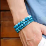 Bracelet "Clarté Intérieure" en Apatite - Retrouvez l'Équilibre Mental et la Sérénité -  by Fit Calm - Apatite, Bracelet, equilibre, harmonie, taille, unique