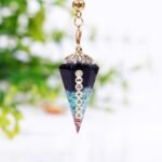 Pendule Divinatoire "Harmonisation des Chakras" -  by Fit Calm - agate rouge, améthyste, aventurine verte, chakra, chakras, citrine, Décoration intérieure, grenat, jaspe rouge, lapis lazuli, nouveautés de juillet 2021, obsidienne, quartz rose, turquoise