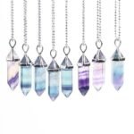 Pendant Rainbow Fluorite Point - by Fit Calm - Fluorite, Kopy, new products from november 2021, pendant
