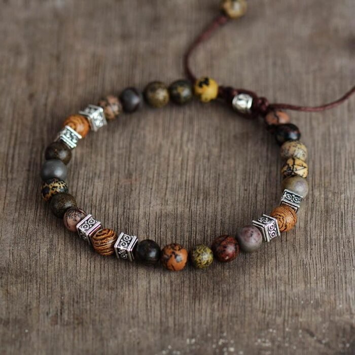 Jasper Bracelet - Balance and inner strength - by Fit Calm - Bracelet, man, jasper, NOVELTIES OF JULY 2022, braided, unique