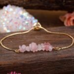 Natural Irregular Stones Thin Bracelet - by Fit Calm - black agate, aquamarine, amazonite, apatite, green aventurine, bracelet, Bracelets, thin, kunzite, new march 2022, sunstone, peridot, clear quartz, strawberry quartz, rose quartz, turquoise, unique