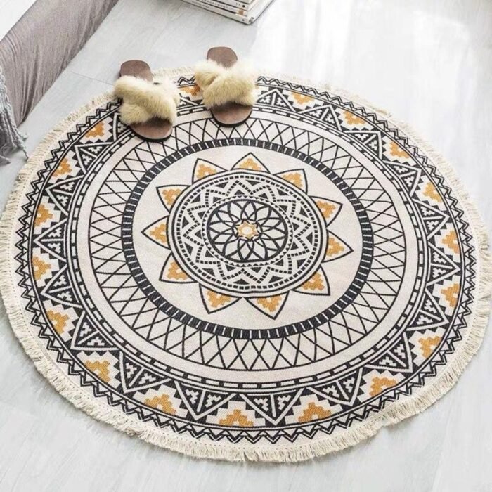 Tapis Rond Ethnique Mandala -  by Fit Calm - Décoration intérieure, mandala, NOUVEAUTES DE AOUT 2022