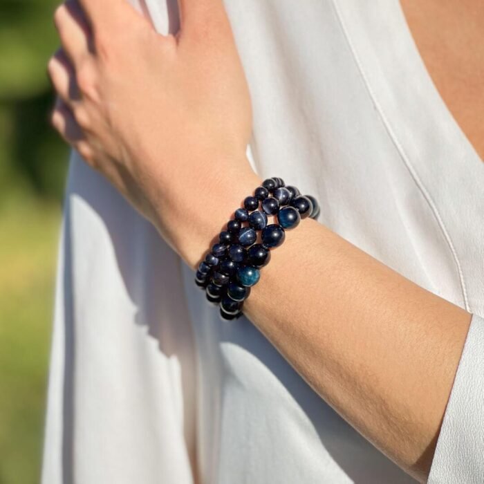 Bracelet "Ange Gardien" en Œil de Faucon - Protection profonde et énergie envoûtante -  by Fitcalm - Best Seller, Bracelet, homme, Kopy, Oeil de Faucon, protection, taille, unique