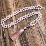 Collier Mala "Bonheur de L'Âme" en Morganite -  by Fit Calm - Mala, morganite