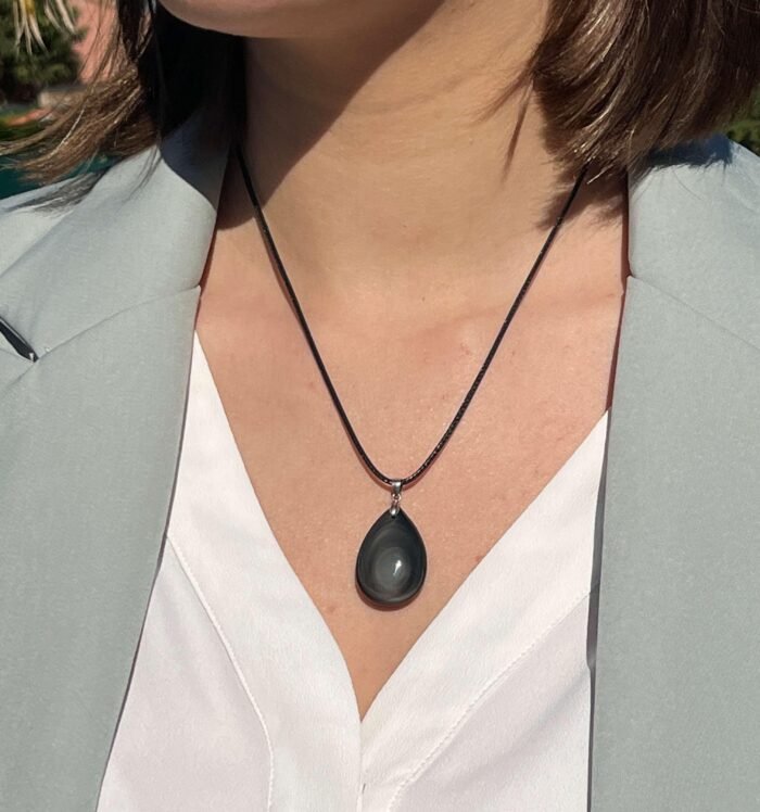 Pendentif en Obsidienne Oeil Céleste -  by Fit Calm - best, Kopy, NOUVEAUTES MARS, obsidienne oeil céleste, Pendentif