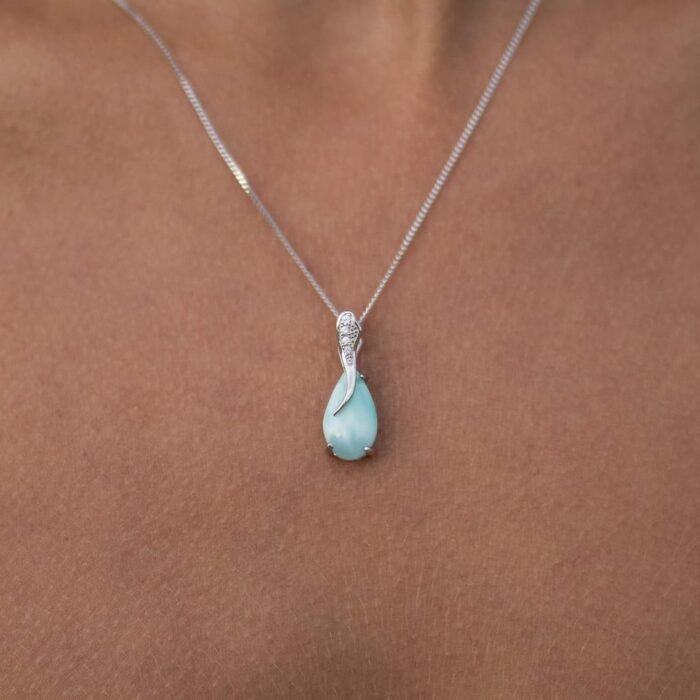 Larimar Drop Pendant - by Fit Calm - Kopy, Larimar, May 2022 Novelties, Pendant