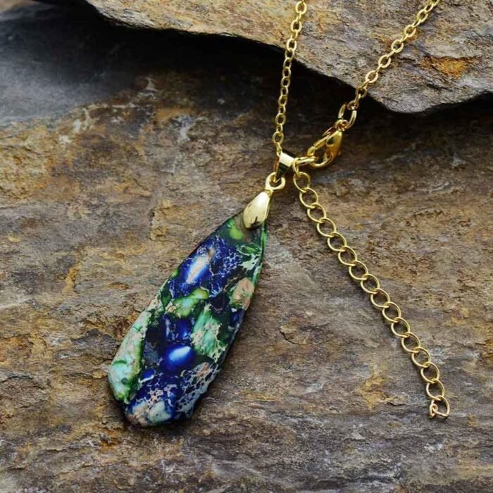 Pendentif "Rhéa" en Jaspe -  by Fit Calm - jaspe, Kopy, NOUVEAUTES DE JUIN, Pendentif, pendentifs