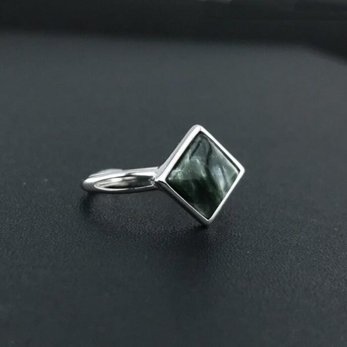 Bague Minimaliste Ajustable en Séraphinite -  by Fit Calm - Bague, bagues, Kopy, NOUVEAUTES DECEMBRE, séraphinite