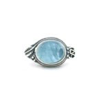Bague Ajustable "Sensibilité" en Aigue-Marine & Argent -  by Fit Calm - aigue marine, Bague, bagues, Kopy, NOUVEAUTES DECEMBRE