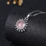 Rose Quartz "Soleil Rose" Pendant - by Fit Calm - Kopy, MAY NOVELTIES, Pendant, pendants, Rose Quartz