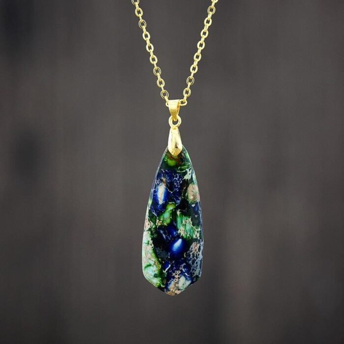 Pendentif "Rhéa" en Jaspe -  by Fit Calm - jaspe, Kopy, NOUVEAUTES DE JUIN, Pendentif, pendentifs