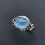 Bague Ajustable "Sensibilité" en Aigue-Marine & Argent -  by Fit Calm - aigue marine, Bague, bagues, Kopy, NOUVEAUTES DECEMBRE