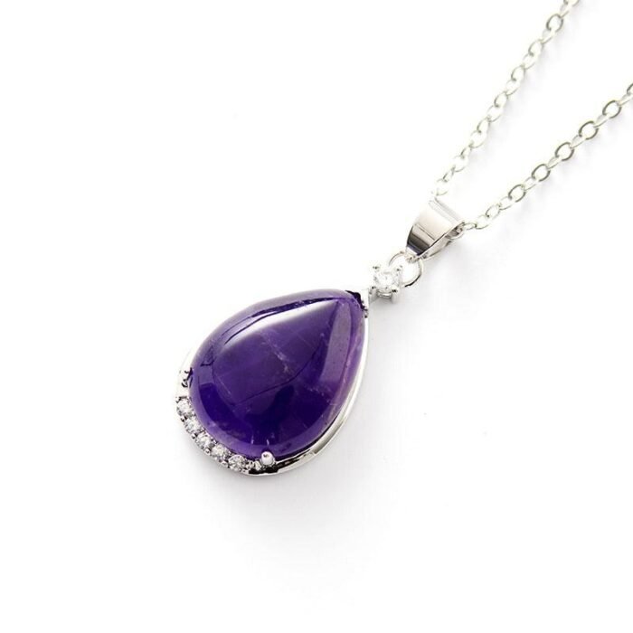 Pendentif "Goutte" en Améthyste -  by Fit Calm - Améthyste, Kopy, NOUVEAUTES JANVIER, pendentif`, pendentifs