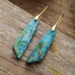 Jasper Pendant Earrings - by Fit Calm - earrings, jasper, FEBRUARY NOVELTIES