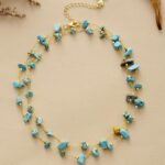 Collier Pépite en Turquoise -  by Fit Calm - Kopy, NOUVEAUTES DE NOVEMBRE, pendentif`, pendentifs, Turquoise